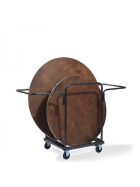 Transport trolley for 8 banquet tables round, hammer finish, 80x75x124cm (WxDxH)