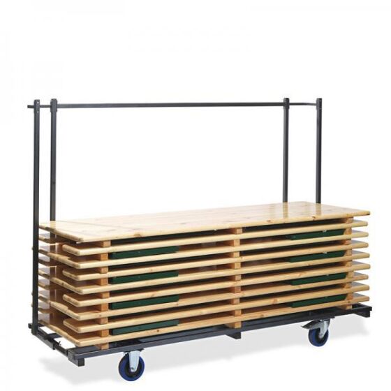 Festzeltgarnitur Transportwagen Standard, für 10 komplette Festzeltgarnituren, Hammerschlag, 230x59-89x170cm (BxTxH), T90800