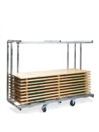 Professional marquee set transport trolley, for 10 complete marquee sets, hot-dip galvanized, 231.5x59x89x180.5cm (WxDxH), hammer finish