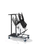 Uni Stack transport trolley, universal transport trolley for all stacking chairs and bar stools, 115x60x150cm (WxDxH), hammer blow