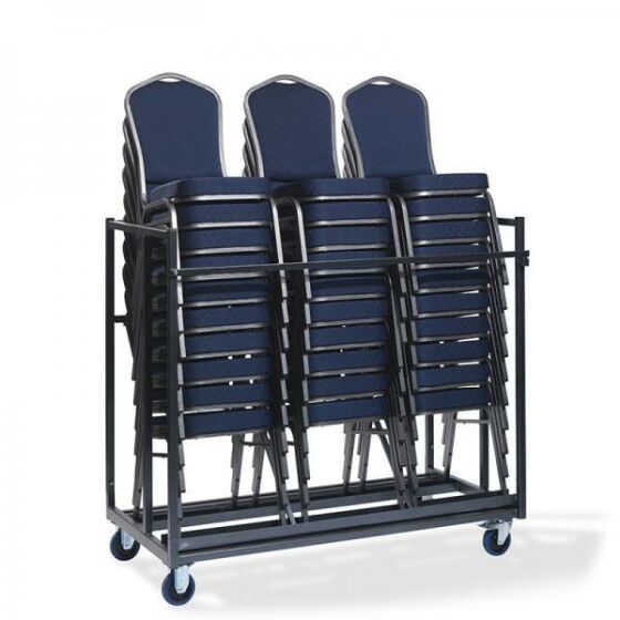Transport trolley stacking chair, for up to 30 stacking chairs, 151x76x120cm (WxDxH), hammer blow