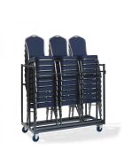 Transport trolley stacking chair, for up to 30 stacking chairs, 151x76x120cm (WxDxH), hammer blow