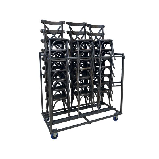 Transport trolley Napoleon / Tiffany, for a maximum of 27 wedding chairs, 135x71.5x150cm (WxDxH), hammer finish