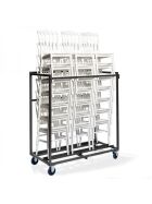 Transport trolley Napoleon / Tiffany, for a maximum of 27 wedding chairs, 135x71.5x150cm (WxDxH), hammer finish