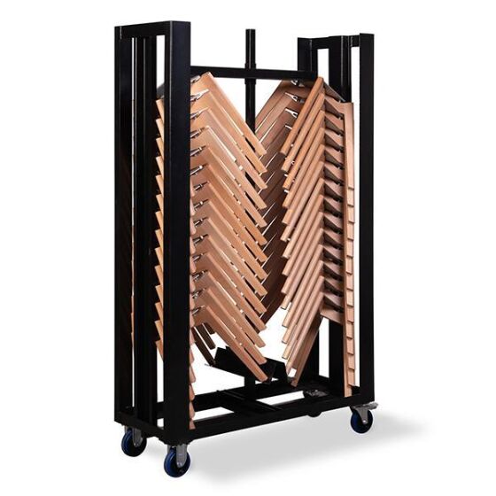Transport trolley for Keeve frame, for up to 30 frames, 47.5x109x195cm (WxDxH), hammer finish