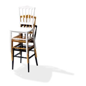Stacking chair Napoleon ivor white, polypropylene, 41x43x89.5cm (WxDxH), not breakable