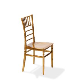 Stacking chair Tiffany gold, polypropylene, 41x43x92cm (WxDxH), not breakable