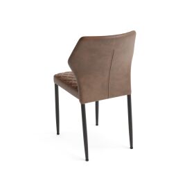 Louis Stapelstuhl Cognac, kunstleder gepolstert, feuerhemmend, 49x57,5x81,5cm (BxTxH), 52001