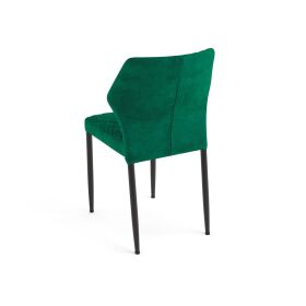 Louis Stapelstuhl Grün, velours gepolstert, feuerhemmend, 49x57,5x81,5cm (BxTxH), 52002