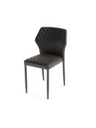 Louis stacking chair black, synthetic leather upholstered, fire-retardant, 49x57.5x81.5cm (WxDxH)