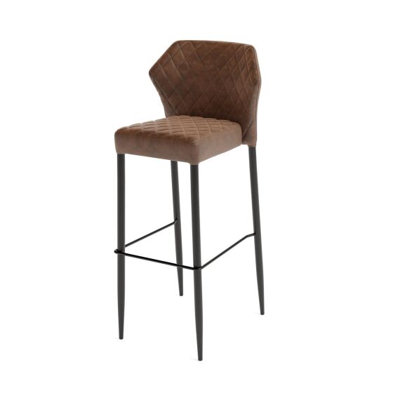 Louis Barhocker Cognac, kunstleder gepolstert, feuerhemmend, 50x47x105cm (BxTxH), 52101