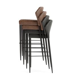 Louis Barhocker Cognac, kunstleder gepolstert, feuerhemmend, 50x47x105cm (BxTxH), 52101