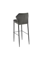 Louis bar stool black, upholstered imitation leather, fire-retardant, 50x47x105cm (WxDxH)