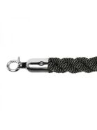 Barrier cord Luxus black, polished, Ø 3cm, length 157 cm
