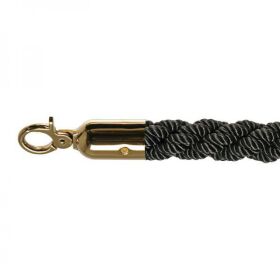 Barrier cord Luxus black, brass, Ø 3cm, length 157 cm