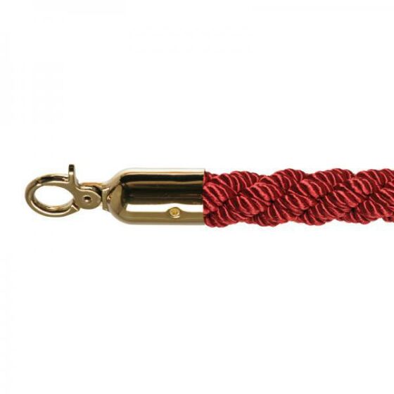 Barrier cord luxury red, brass, Ø 3cm, length 157 cm
