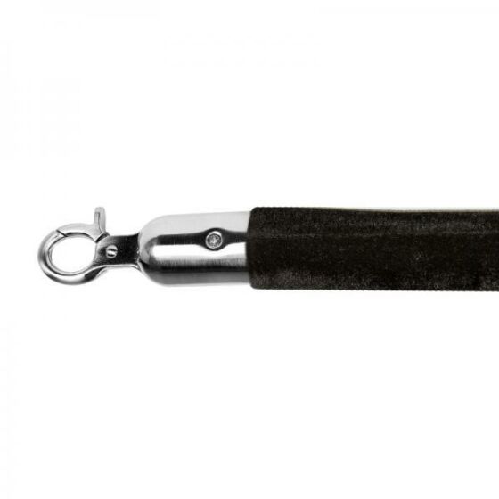 Absperrkordel velour schwarz, poliert, Ø 3cm, Länge 157 cm