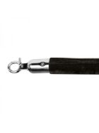 Barrier cord velor black, polished, Ø 3cm, length 157 cm