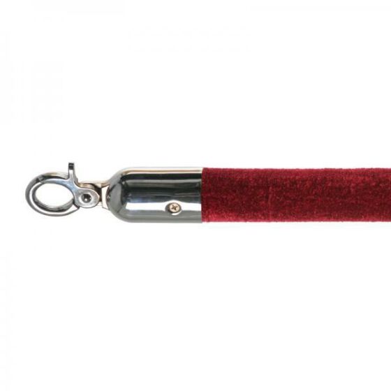 Barrier cord velor bordeaux, polished, Ø 3cm, length 157 cm