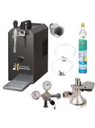 Stainless steel dispensing system 25 L / h from Oprema Complete set with CO², clock, hoses and keg