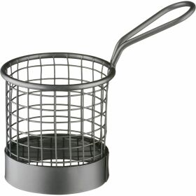 Round serving fryer basket, Ø 80 mm, black