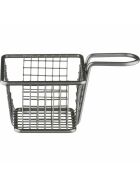 Square frying basket, 100x100x70 mm (WxDxH), black