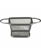 Square frying basket, 100x80x70 mm (WxDxH), black