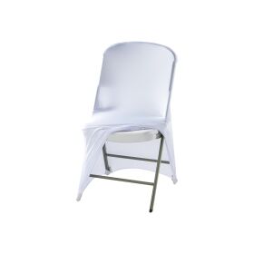Stretch cover for the folding buffet chair with approx. 465 x 530 x 900 mm (WxDxH), white