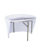 Stretch cover for round buffet tables with approx. Ø 1150 mm, height 740 mm, white
