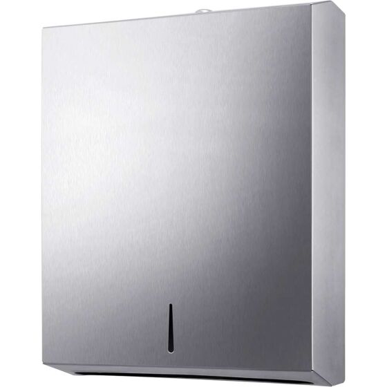 Paper towel dispenser, 275x105x365 mm, stainless steel