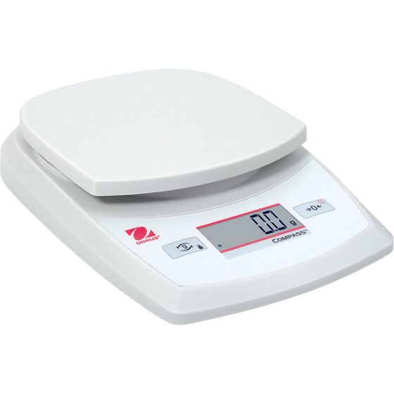 Portable kitchen scale capacity 2 kg, division 1 g, dimensions 144 x 205 x 41 mm (WxDxH)