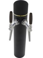 Schanksäule Modell "Black Tower" – Schanksäule "Black Tower" in Aluminium matt schwarz, pulverbeschichtet