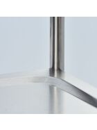 Servierwagen aus Edelstahl, mit zwei Borden, 860 x 540 x 940 mm (BxTxH)