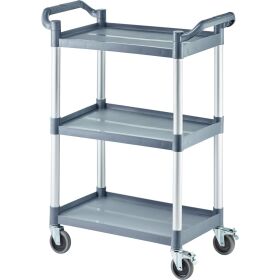 Plastic serving trolley, with three shelves, 860 x 425 x...