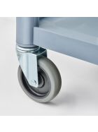 Plastic serving trolley, with three shelves, 860 x 425 x 910 mm (WxDxH)