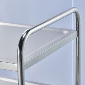 Serving trolley made of stainless steel, with three shelves, 860 x 540 x 920 mm (WxDxH)