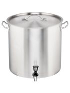 Potato boiling kettle with drain tap and lid, Ø 400 mm, height 400 mm, 50.3 liters