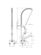Monolith Premium Zweiloch-Geschirrbrause, inkl. Wasserhahn mit Ellenbogenbedienung