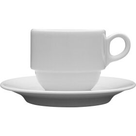 6 Kaffeetassen von Lubiana, Porzellan, weiß, Serie...