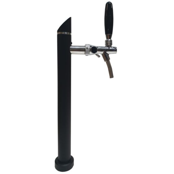 Dispensing column made of stainless steel Slimline Black without tap