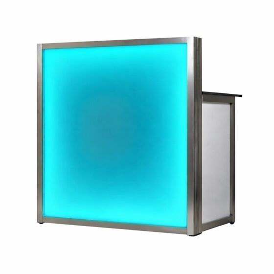 LED DJ Tisch Profiausführung aus Edelstahl 1,5 m Foamlite Schwarz