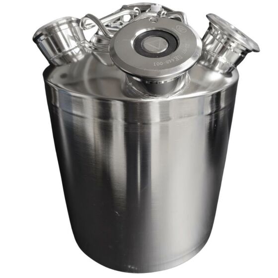 Cleaning container 10 L stainless steel including 3 fittings of your choice 3 x flat cones