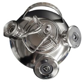 Cleaning container 10 L stainless steel including 3 fittings of your choice 3 x flat cones