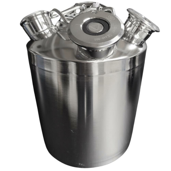 Cleaning container 10 L stainless steel including 3 fittings of your choice 3 x basket keg