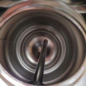 Reinigungsbehälter 10 L Edelstahl inklusive 3 Fittinge nach Wahl 1 x Flach, Korb,Typ M