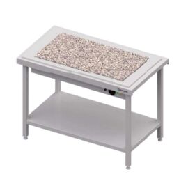 Hot serving with a granite hot plate 3 x GN 1/1