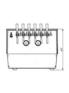 Craft beer over-the-counter cooler 6 lines 90l / h