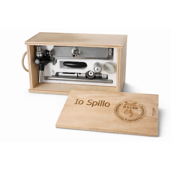 Beer dispenser for 5l cans with 16g mini pressure reducer & compensator tap in excl. Wooden box