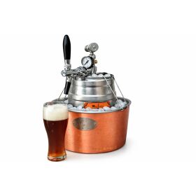 Beer dispenser for 5l cans with 16g mini pressure reducer & compensator tap in excl. Wooden box