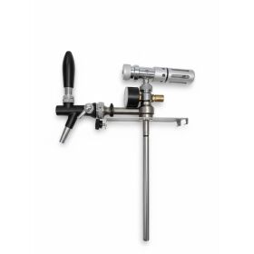 Beer dispenser for 5l cans with 16g mini pressure reducer & compensator tap in excl. Wooden box